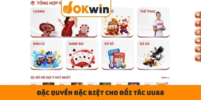 Đặc quyền đặc biệt cho đối tác UU88